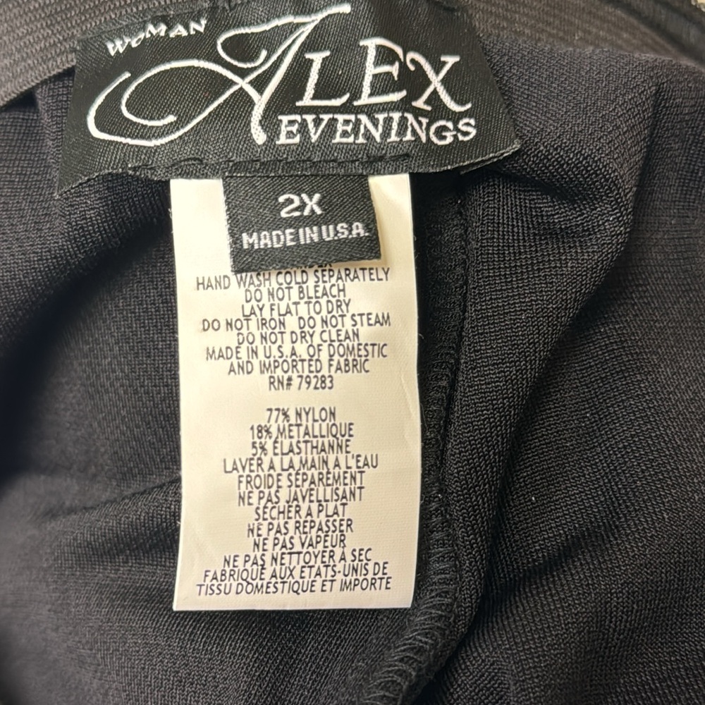 Plus size black Alex Evenings pant set - Picture 8 of 8